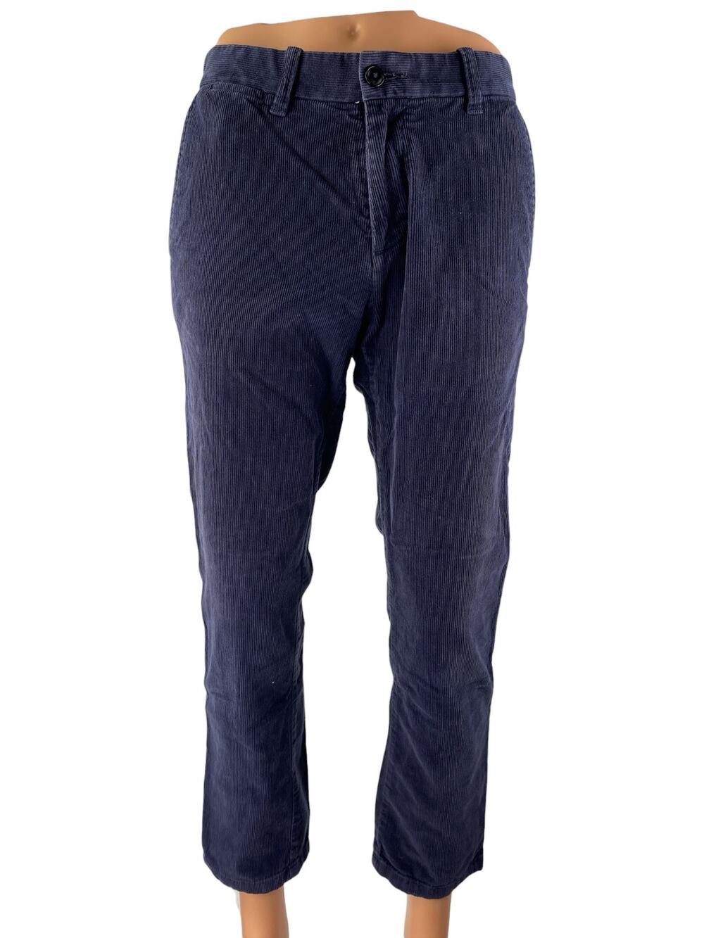 Tommy Hilfiger Men's Blue Corduroy Slim Fit Straight Skinny Trouser Pants Sz 30